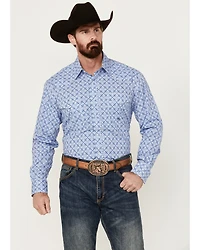 Roper Men's Amarillo Medallion Print Long Sleeve Pearl Snap Western Shirt