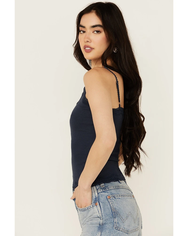 Shyanne Women's Lace Trim Ribbed Cami