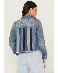 Shyanne Women's Ellis Americana Cropped Trucker Jacket