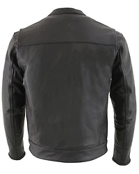 Milwaukee Leather Men's 3X Vented Scooter Zip-Front CoolTec Leather Jacket - Big