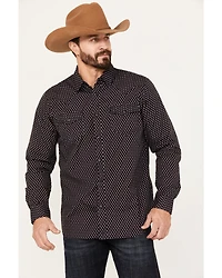 Moonshine Spirit Men's Cat Geo Print Long Sleeve Western Snap Shirt