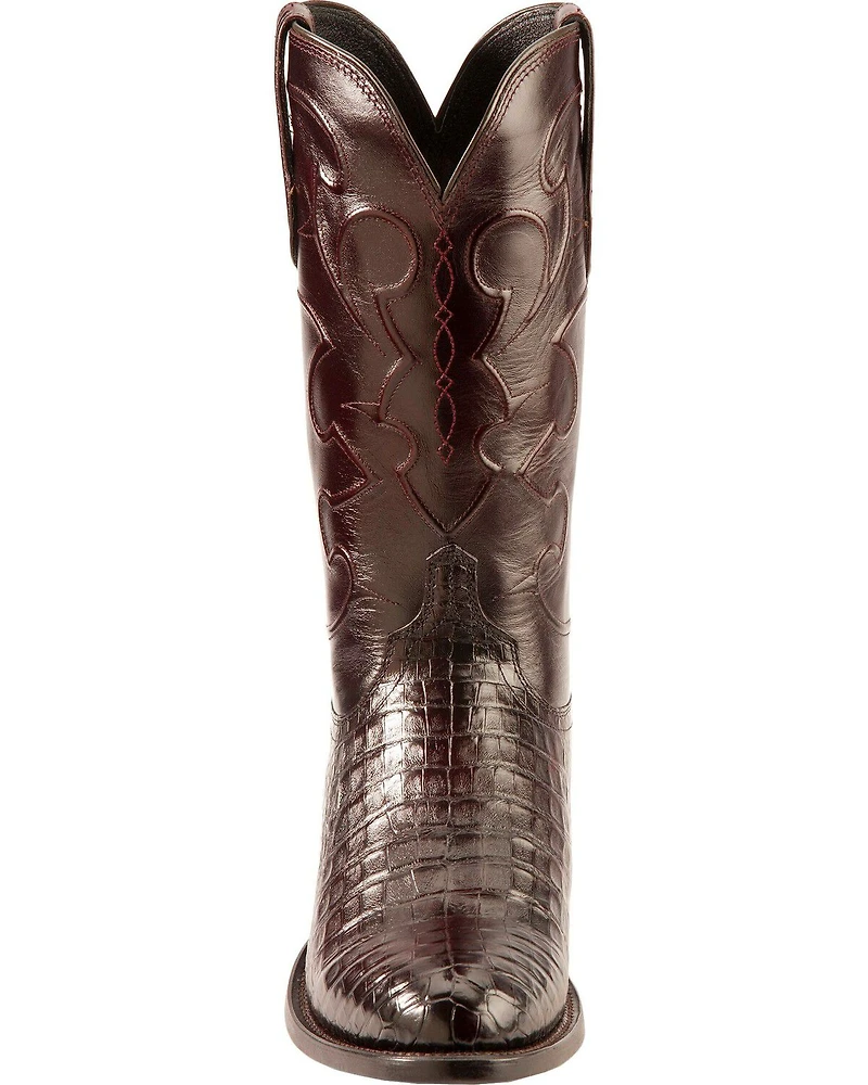 Lucchese Men's Charles Ultra Belly Caiman Exotic Western Boots - Round Toe