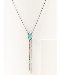 Shyanne Women's Turquoise Stone Bolo Necklace