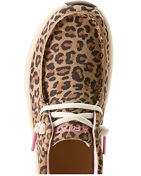 Ariat Women's Leopard Print Buckeye Casual Shoes - Moc Toe
