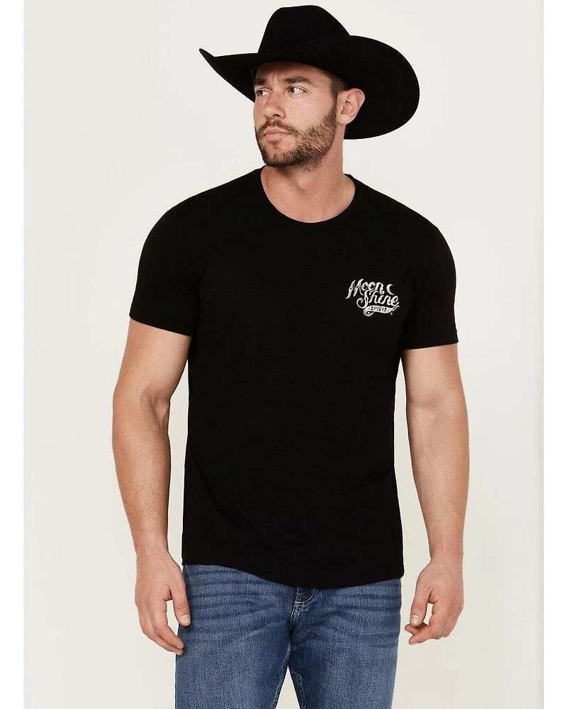 Moonshine Spirit Men's Sugar Skull Short Sleeve Graphic T-Shirt