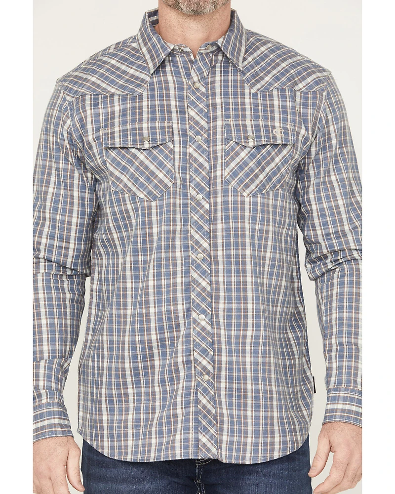 Cody James Men's FR Plaid Print Long Sleeve Snap Work Shirt
