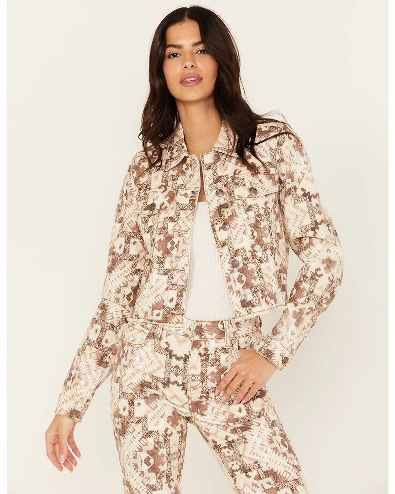 Shyanne Women's Southwestern Printed Cropped Jacket