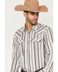 Cody James Men's Saddle Ridge Striped Print Long Sleeve Snap Western Shirt
