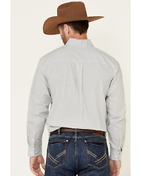 Cinch Men's White Stretch Geo Print Long Sleeve Western Shirt