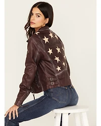 Mauritius Women's Christy Scatter Star Leather Jacket