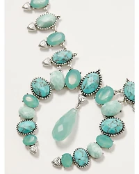 Lainey Wilson Women's Blue Moonshine Squash Blossom Statement Necklace