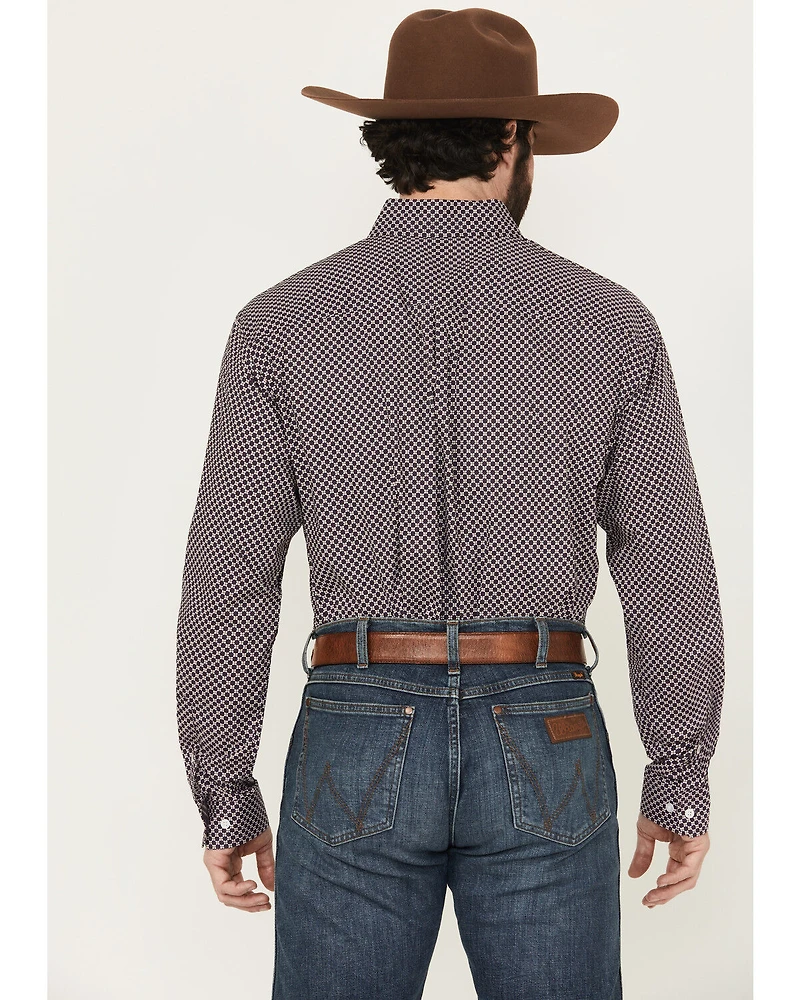 Cinch Men's Floral Print Long Sleeve Button-Down Stretch Western Shirt
