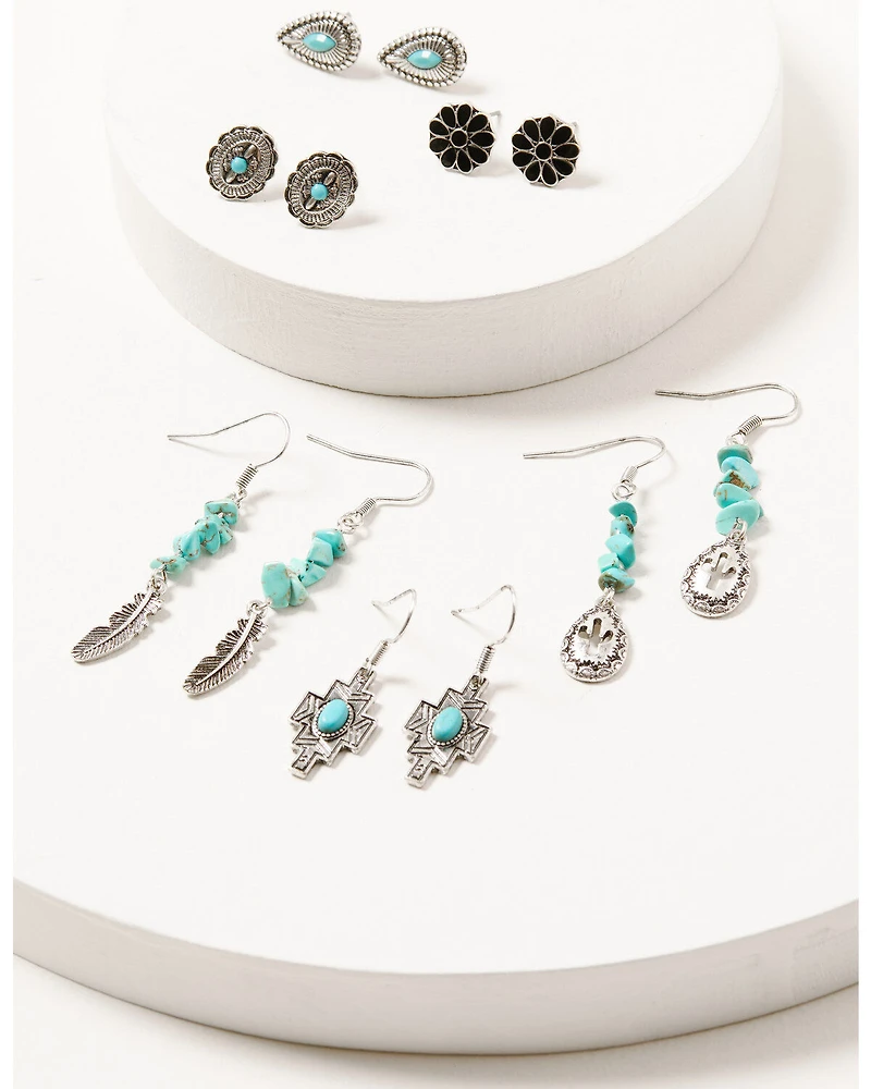 Shyanne Women's Night Dreamer 6-Piece Teardrop Earrings Set