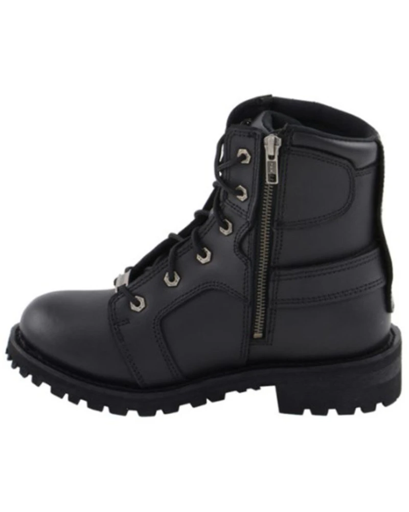 Milwaukee Leather Women's Harness Moto Boots - Soft Toe
