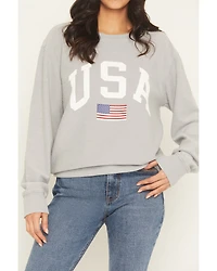 Blended Women's USA Flag Crewneck Sweater