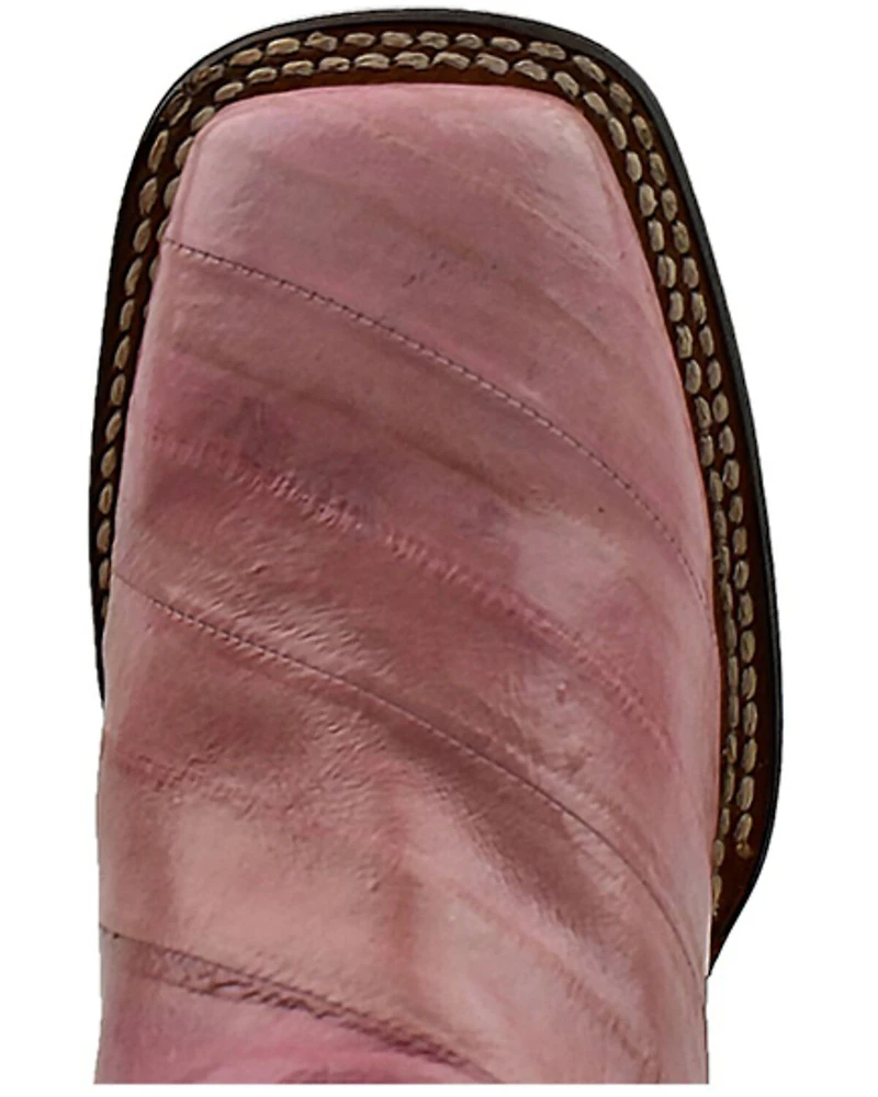 Dan Post Women's Eel Exotic Western Boots - Broad Square Toe