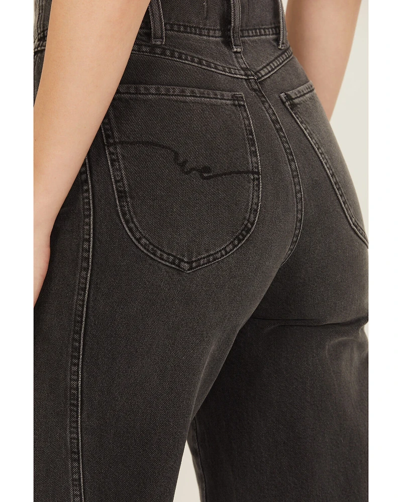 Free People Women's Aster High Rise Straight Denim Jeans