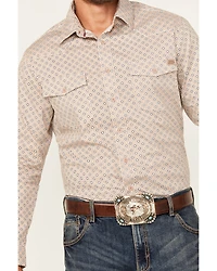 Justin Men's Boot Barn Exclusive Geo Print Long Sleeve Button-Down Stretch Western Shirt