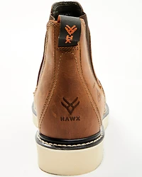 Hawx Men's Crazy Horse Wedge Chelsea Work Boots - Composite Toe
