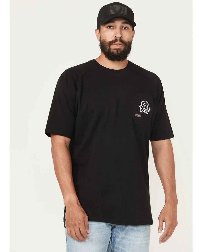 Ariat Men's Rebar Cotton Strong Headhard Short Sleeve Work T-Shirt