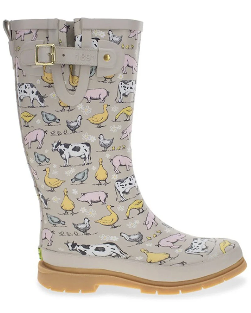 Western Chief Women's Farmhouse Tall Rain Boots - Round Toe