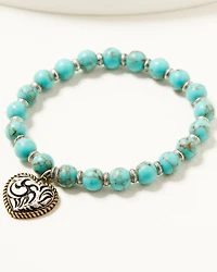 Shyanne Women's Rodeo Sunset Heart Charm Bracelet Set - 4 Piece