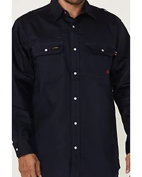 Forge Workwear Men's FR Lightweight Ripstop Vent Long Sleeve Snap Work Shirt