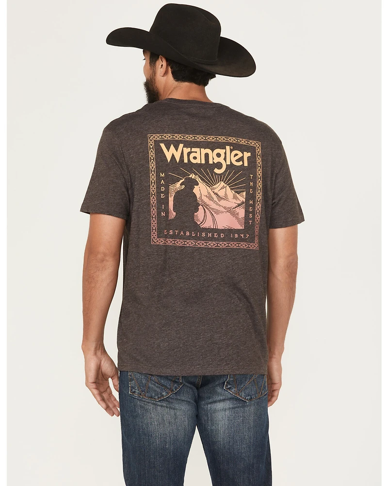 Wrangler Men's Cowboy Logo Short Sleeve Graphic T-Shirt