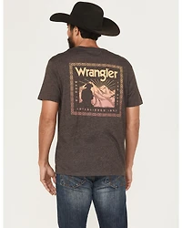 Wrangler Men's Cowboy Logo Short Sleeve Graphic T-Shirt