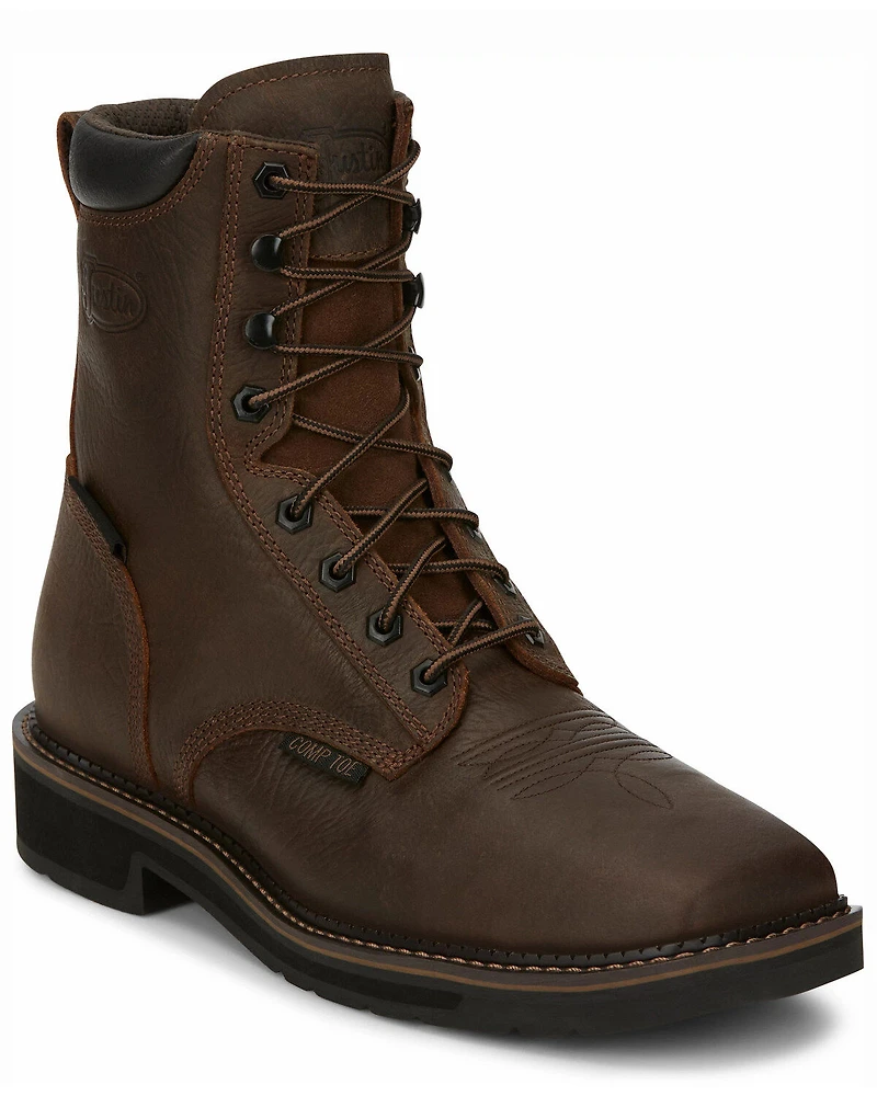 Justin Men's Driller Waterproof Work Boots - Composite Toe
