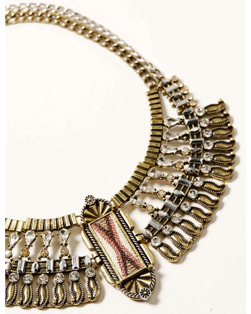 Shyanne Women's Desert Rose Antique Bib Necklace