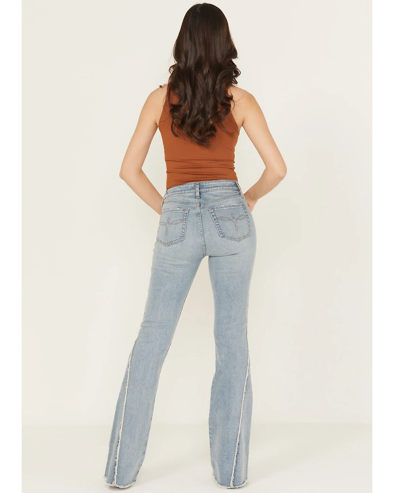 Shyanne Women's Luna High Rise Flare Stretch Denim Jeans