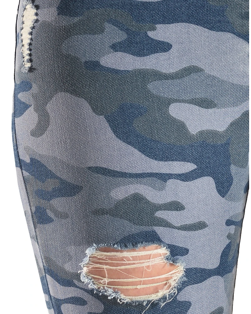 Tractr Women's High Rise Camo Skinny Jeans