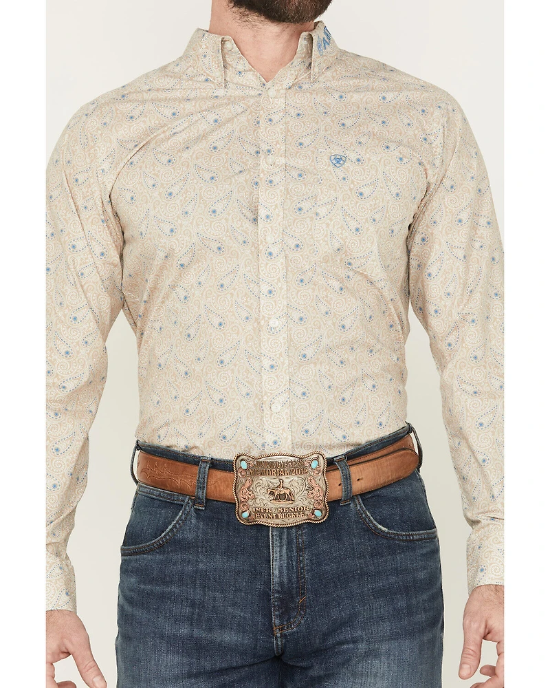 Ariat Men's Team Alder Paisley Print Long Sleeve Button-Down Western Shirt
