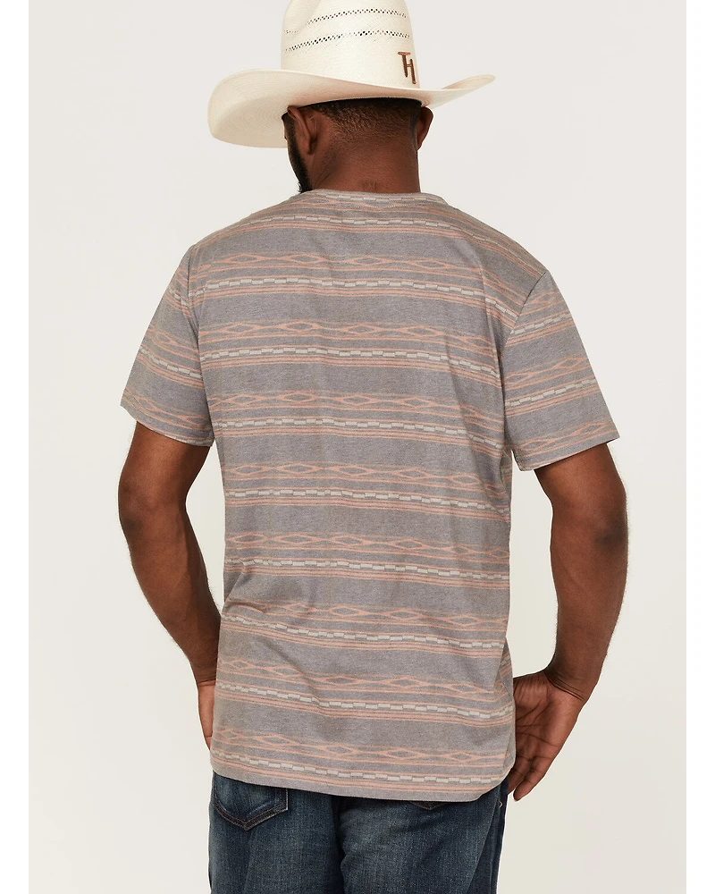 Rock & Roll Denim Men's Striped Short Sleeve Pocket T-Shirt