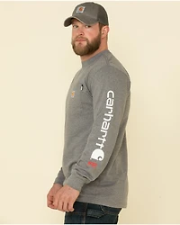 Carhartt Men's Granite FR Midweight Signature Logo Long Sleeve Work Shirt - Tall