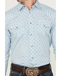 Gibson Men's Gma's Couch Mosaic Medallion Print Long Sleeve Snap Western Shirt