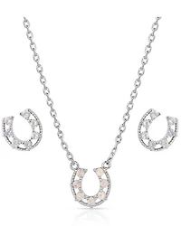 Montana Silversmiths Women's Delicate Glamour Horseshoe Jewelry Set - 2 Piece