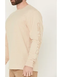 Carhartt Men's Loose Fit Heavyweight Logo Long Sleeve Graphic Work T-Shirt