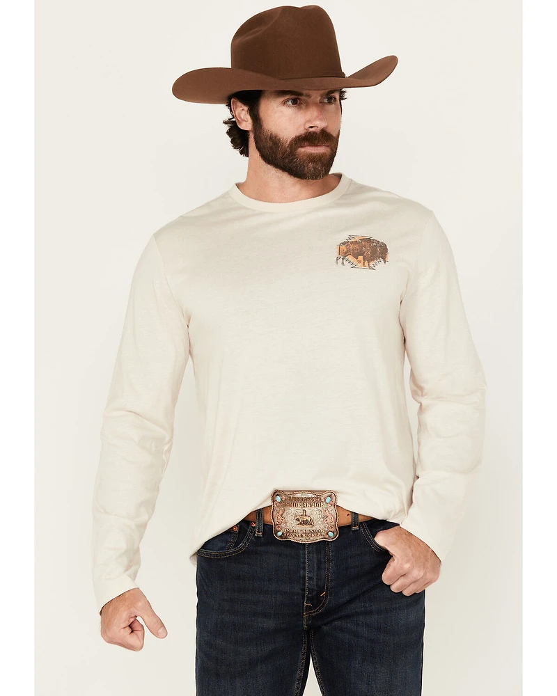 Rock & Roll Denim Men's Buffalo Long Sleeve Graphic T-Shirt
