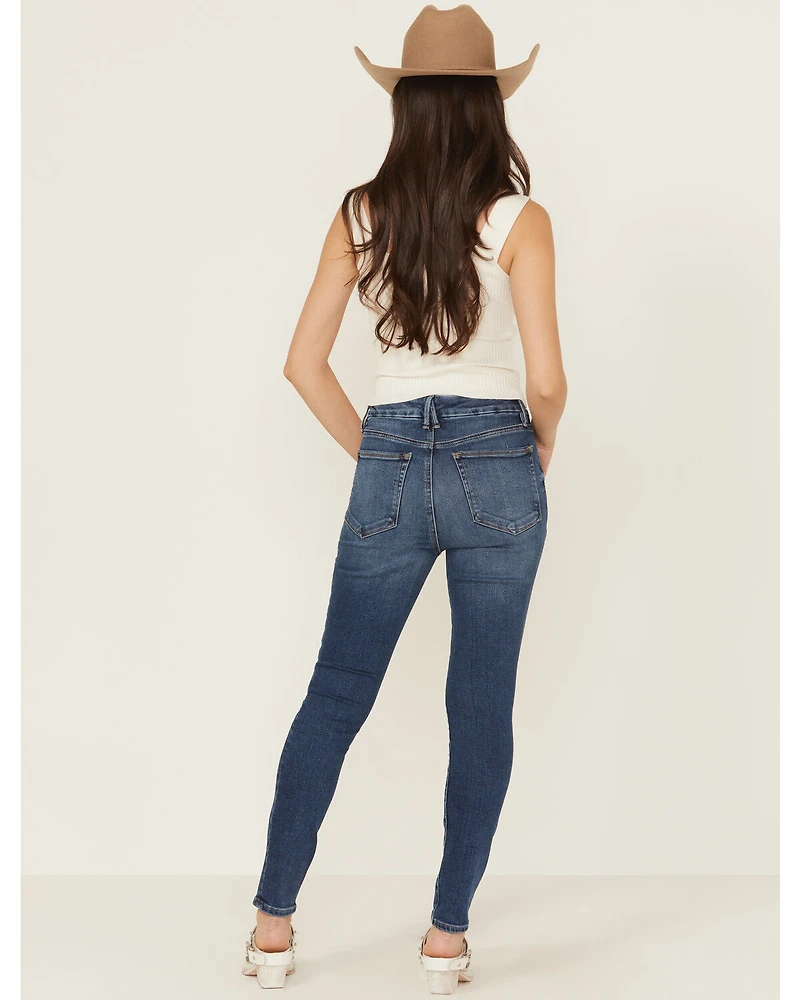 Good American Women's Waist Dark Wash High Rise Skinny Stretch Denim Jeans