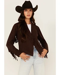 Shyanne Women's Faux Suede Fringe Jacket