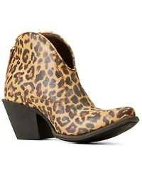 Ariat Women's Layla Distressed Leopard Print Booties - Snip Toe