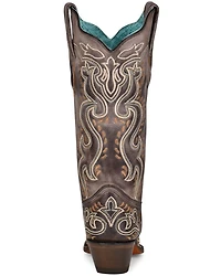 Corral Women's Brown Embroidery Western Boots - Snip Toe