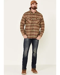Pendleton Men's Tan Burnside Plaid Long Sleeve Western Flannel Shirt