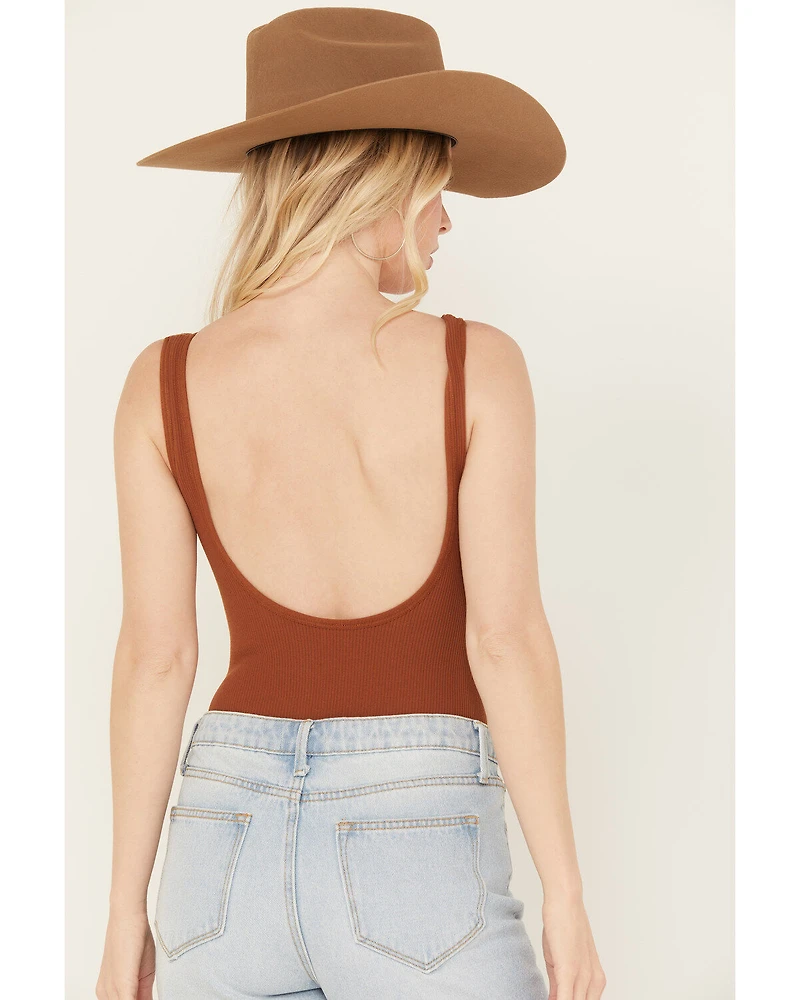By Together Women's Hello There Ribbed Bodysuit