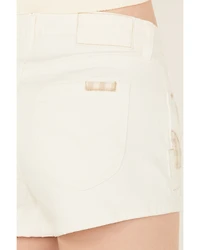 Cleo + Wolf Women's High Rise 3" Inseam Patched Shorts