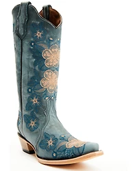 Circle G Women's Floral Embroidered Western Boots - Snip Toe