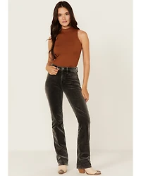Rock & Roll Denim Women's High Rise Corduroy Bargain Modest Bootcut Stretch Jeans