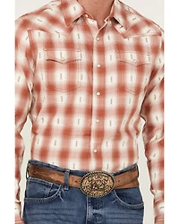 Wrangler Retro Men's Plaid Print Long Sleeve Snap Performance Western Shirt